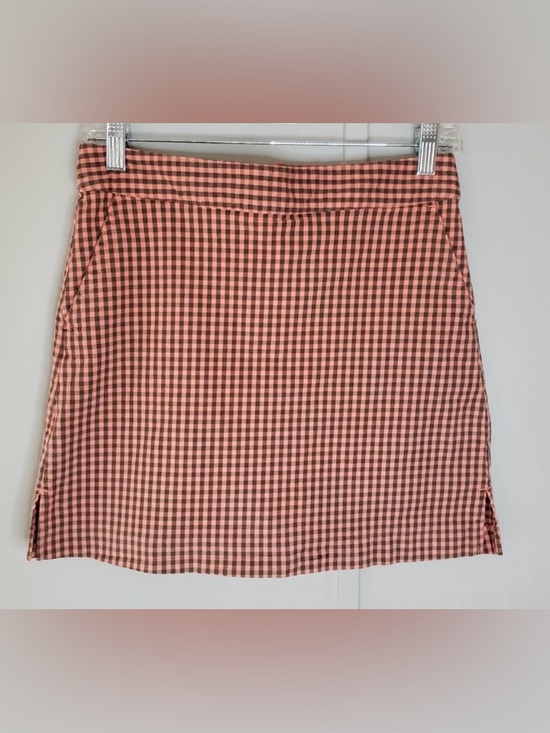 Lady Hagen Pants - Lady Hagen Peach Gingham Golf Skort